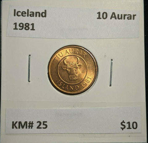 Iceland 1981 10 Aurar KM# 25 #024     4A