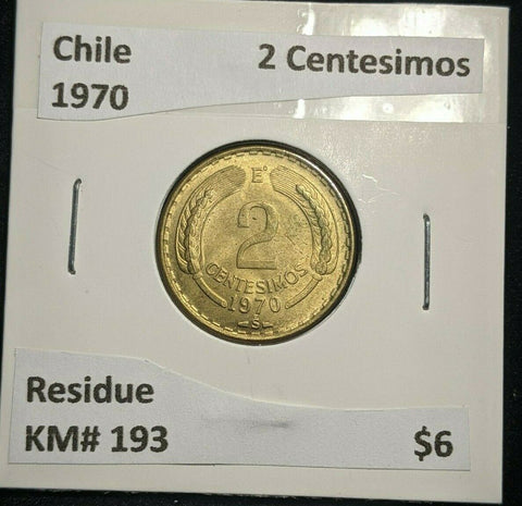 Chile 1970 2 Centesimos KM# 193 Residue #944