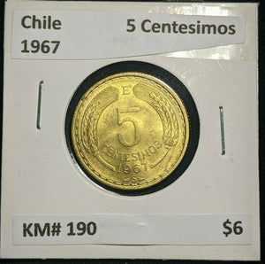 Chile 1967 5 Centesimos KM# 190 #946