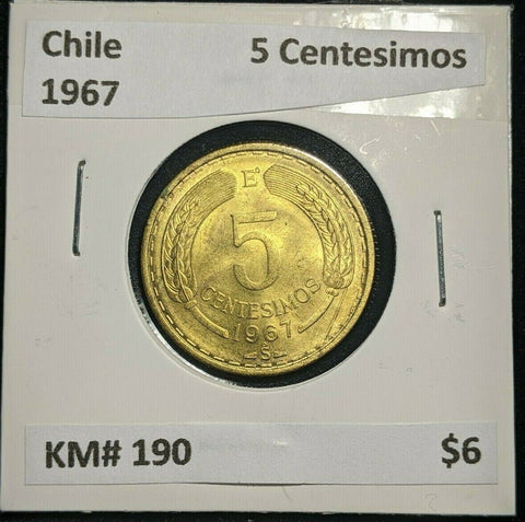 Chile 1967 5 Centesimos KM# 190 #946