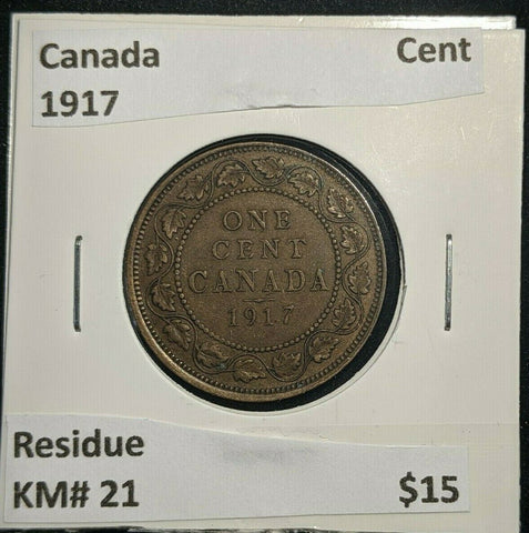Canada 1917 Cent KM# 21 Residue #1667