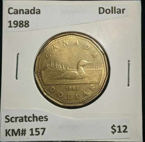 Canada 1988 Dollar KM# 157 Scratches #161