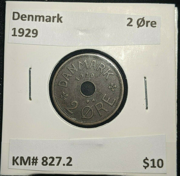 Denmark 1929 2 Ore KM# 827.2 #085