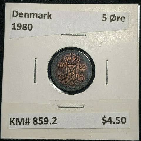 Denmark 1980 5 Ore KM# 859.2 #0630