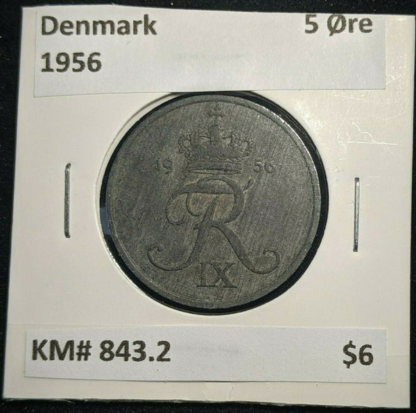 Denmark 1956 5 Ore KM# 843.2 #1663