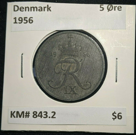 Denmark 1956 5 Ore KM# 843.2 #1663