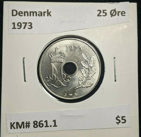 Denmark 1973 25 Ore KM# 861.1 #62