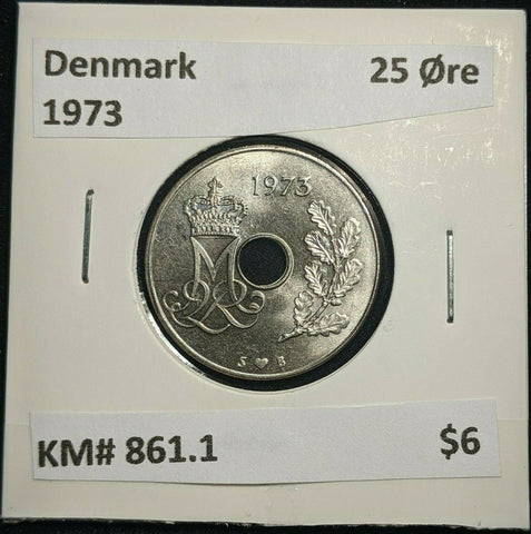 Denmark 1973 25 Ore KM# 861.1 #60