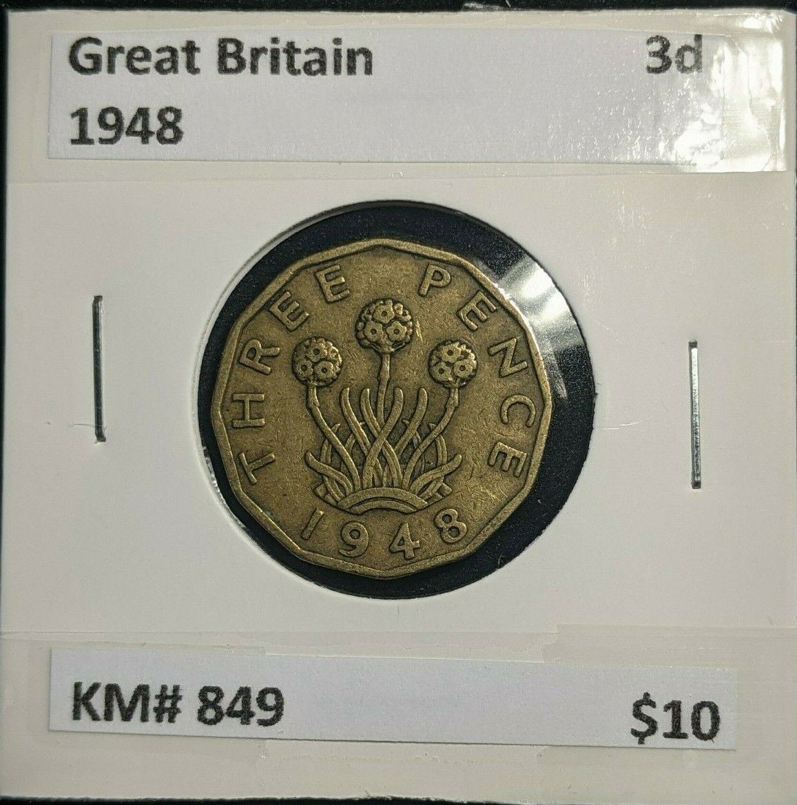 Great Britain 1948 3d Threepence KM# 849  #0082