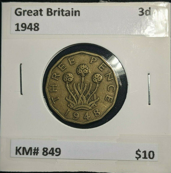 Great Britain 1948 3d Threepence KM# 849  #0082