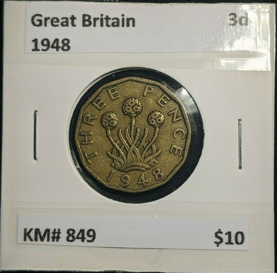Great Britain 1948 3d Threepence KM# 849  #0103