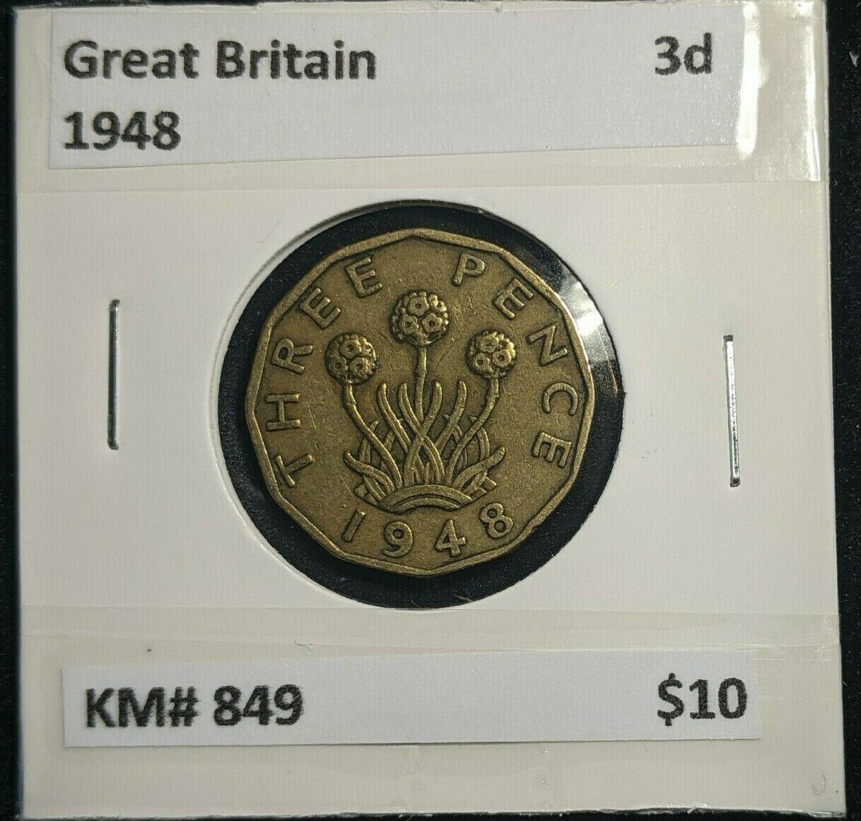 Great Britain 1948 3d Threepence KM# 849  #0114