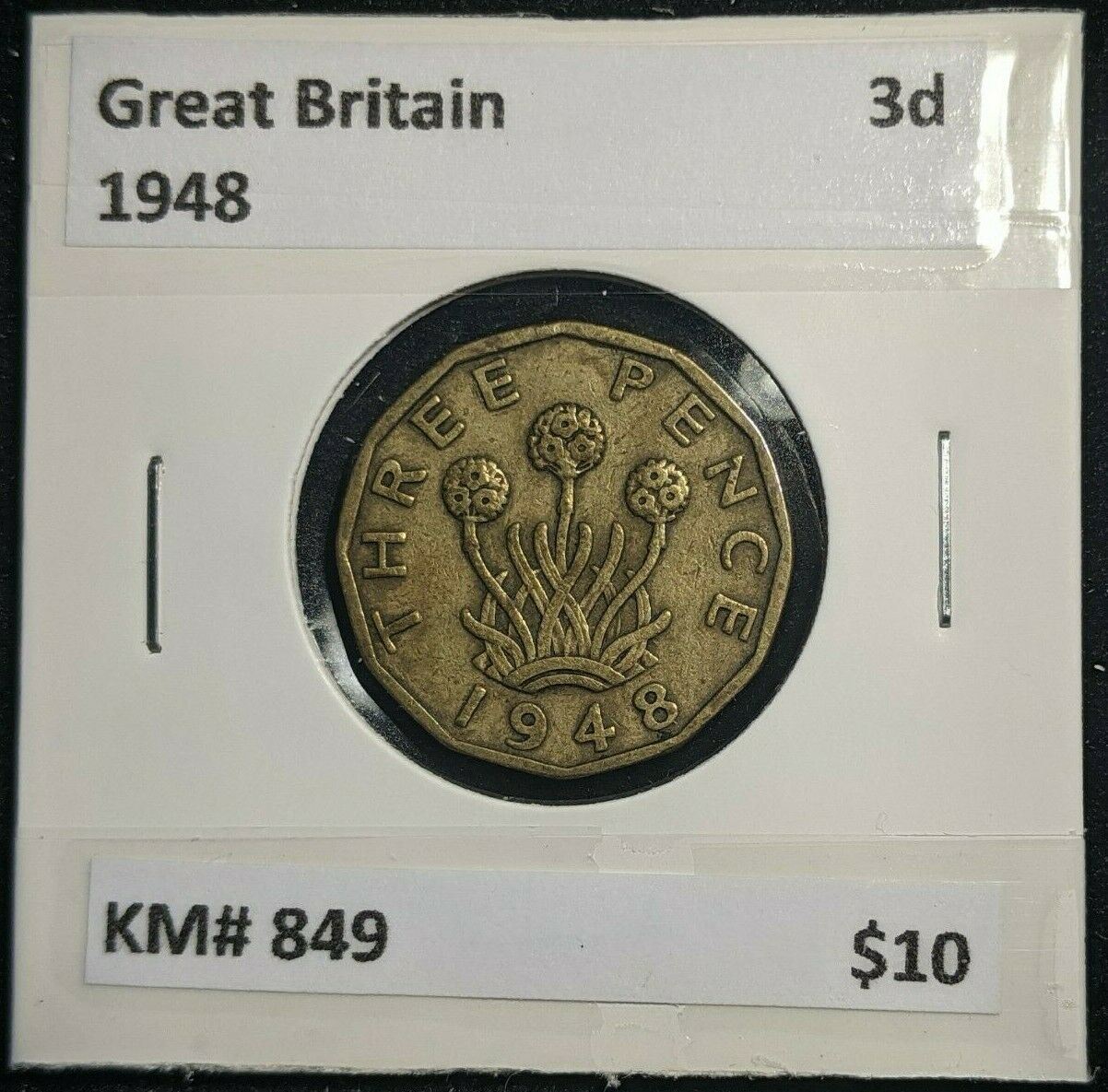 Great Britain 1948 3d Threepence KM# 849  #0162