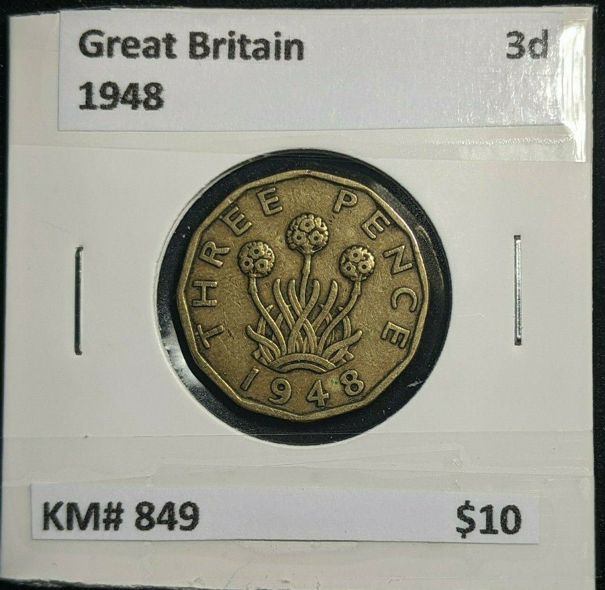 Great Britain 1948 3d Threepence KM# 849  #0167