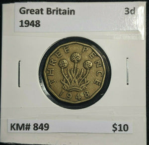 Great Britain 1948 3d Threepence KM# 849  #0167