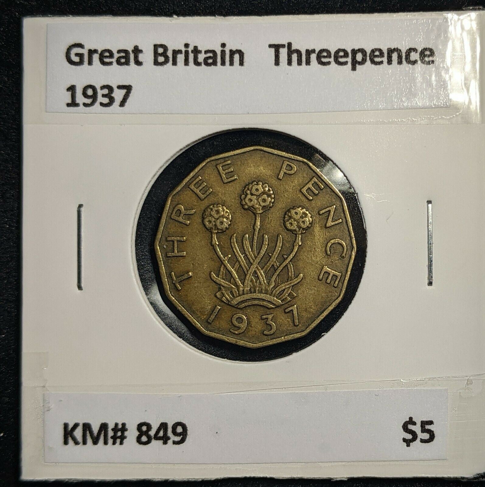 Great Britain 1937 3d Threepence KM# 849  #0041