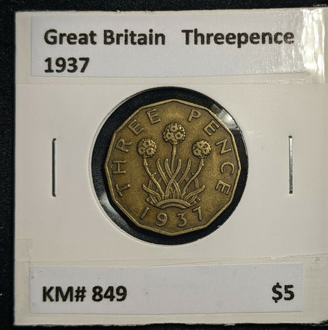 Great Britain 1937 3d Threepence KM# 849  #0041