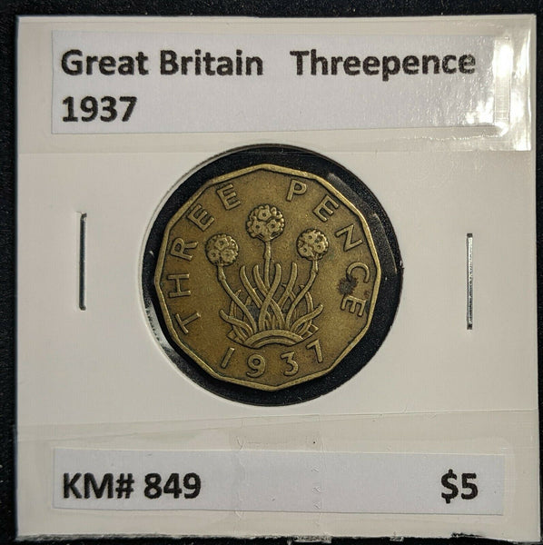 Great Britain 1937 3d Threepence KM# 849  #0078