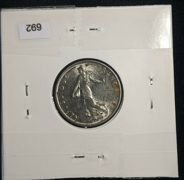 France 1972 1/2 Franc KM# 931.1 #692