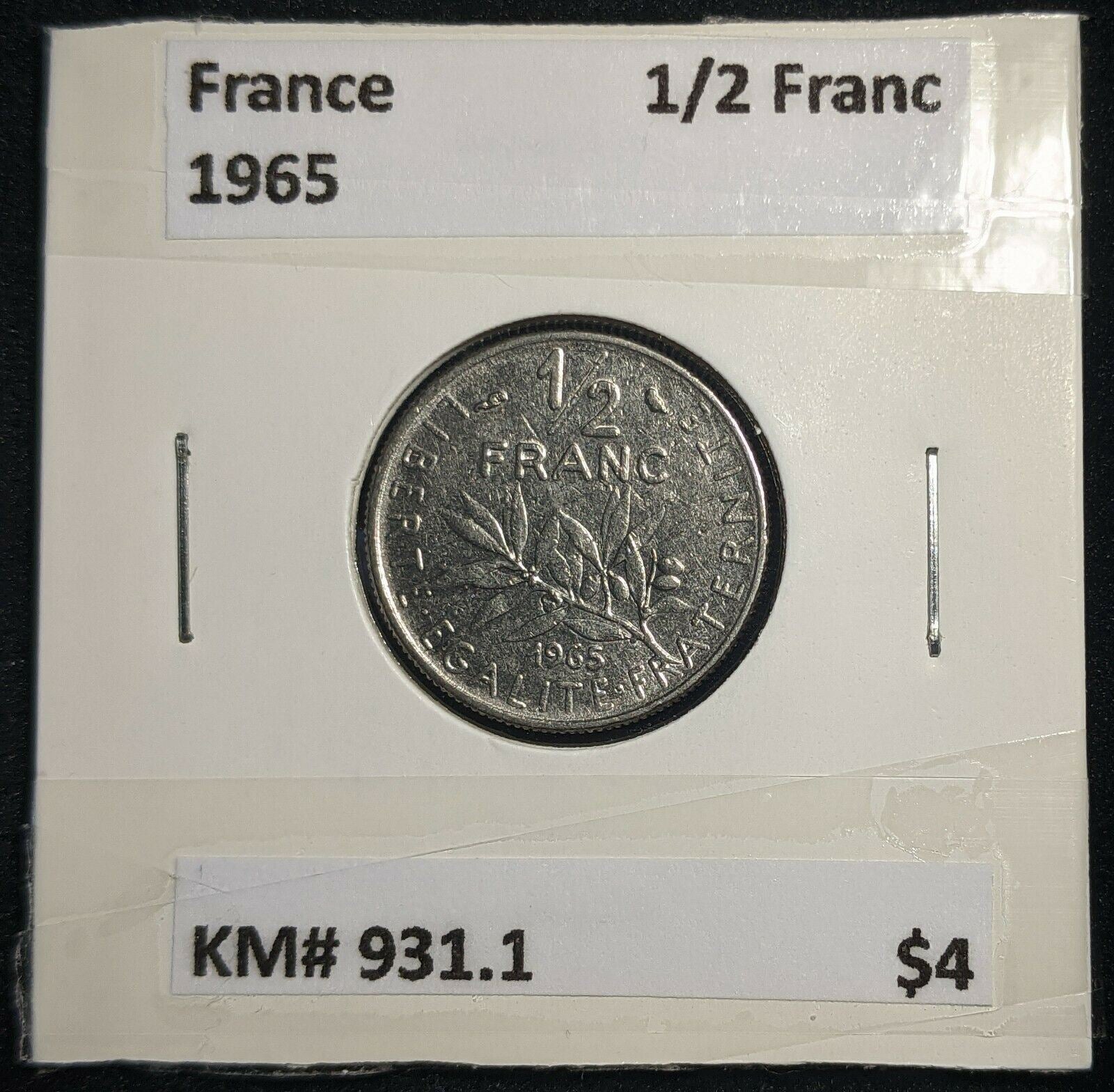 France 1965 1/2 Franc KM# 931.1 #702