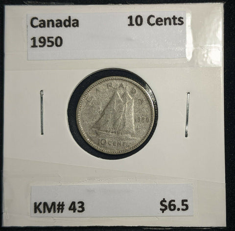 Canada 1950 Ten Cent KM# 43 #305  #9B