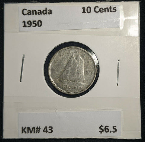 Canada 1950 Ten Cent KM# 43 #410  #9B