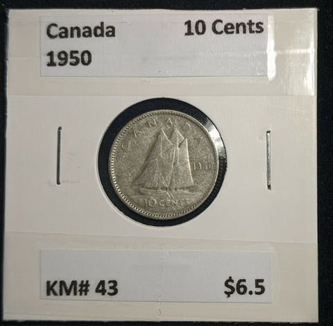 Canada 1950 Ten Cent KM# 43 #351  #9B
