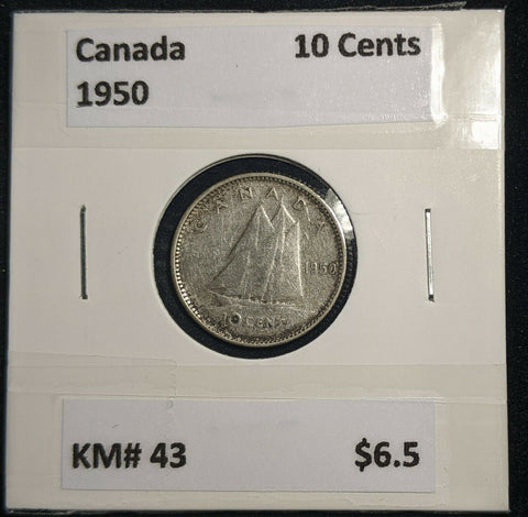 Canada 1950 Ten Cent KM# 43 #403  #9B