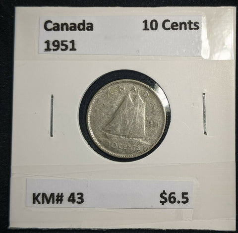 Canada 1951 Ten Cent KM# 43 #405  #9B