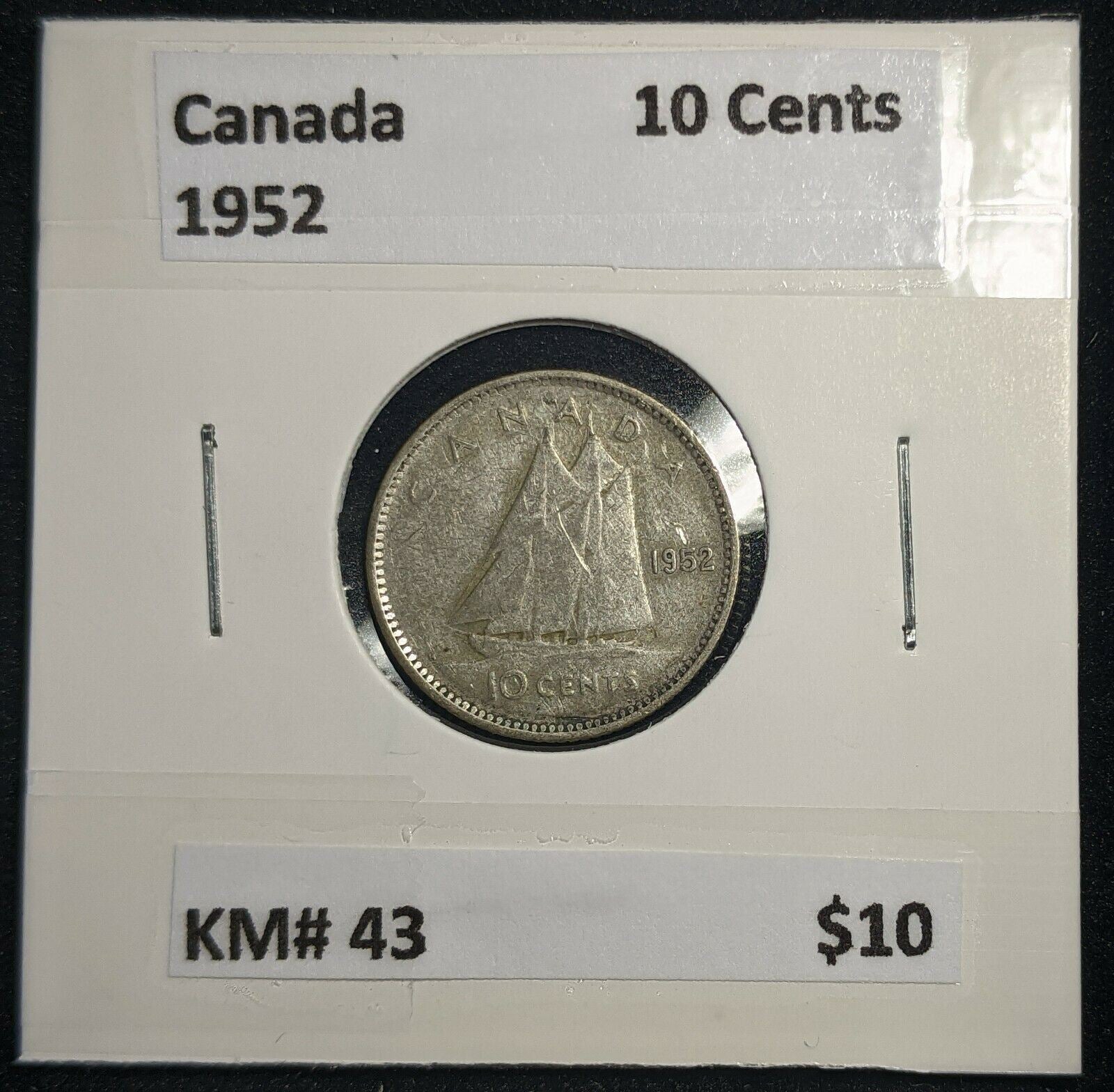 Canada 1952 Ten Cent KM# 43 #463  #9B