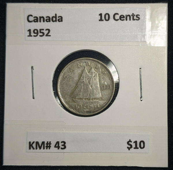 Canada 1952 Ten Cent KM# 43 #463  #9B