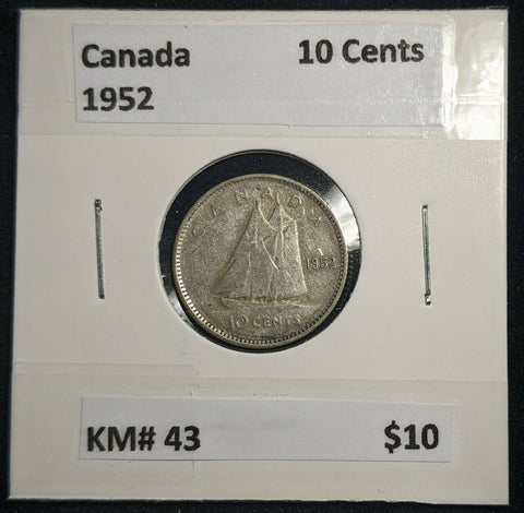 Canada 1952 Ten Cent KM# 43 #463  #9B