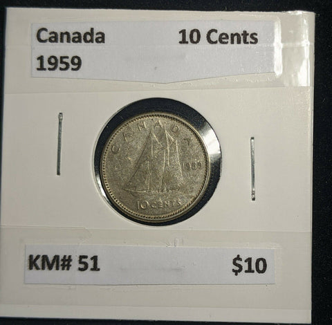 Canada 1959 Ten Cent KM# 51 #482