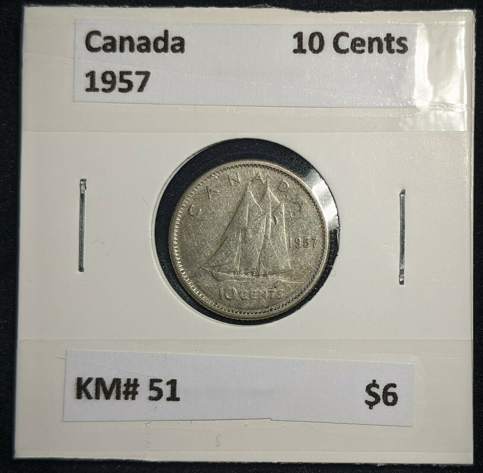 Canada 1957 Ten Cent KM# 51 #492