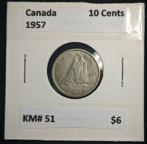Canada 1957 Ten Cent KM# 51 #492