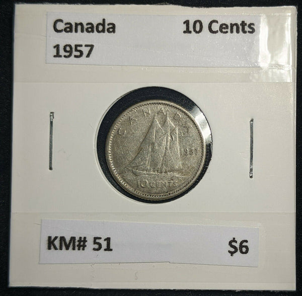 Canada 1957 Ten Cent KM# 51 #492