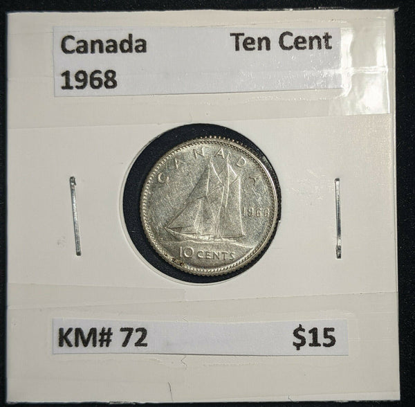 Canada 1968 Ten Cent KM# 72 #593