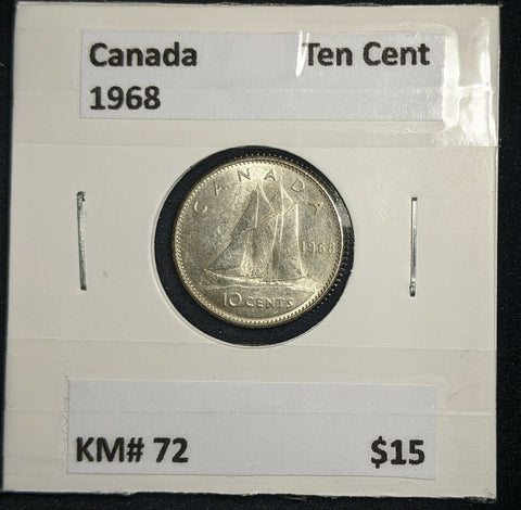 Canada 1968 Ten Cent KM# 72 #498