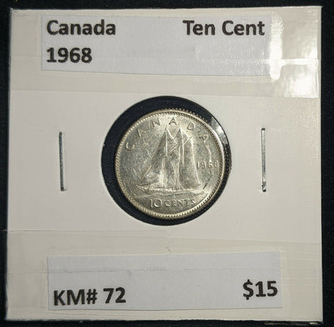 Canada 1968 Ten Cent KM# 72 #565