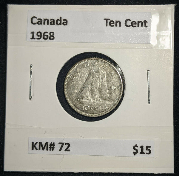 Canada 1968 Ten Cent KM# 72 #525