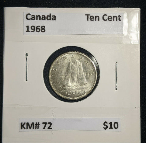 Canada 1968 Ten Cent KM# 72 #594