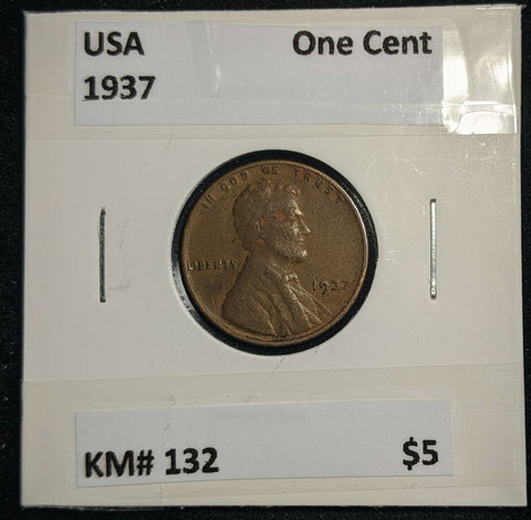 USA 1937 One Cent KM# 132 #400