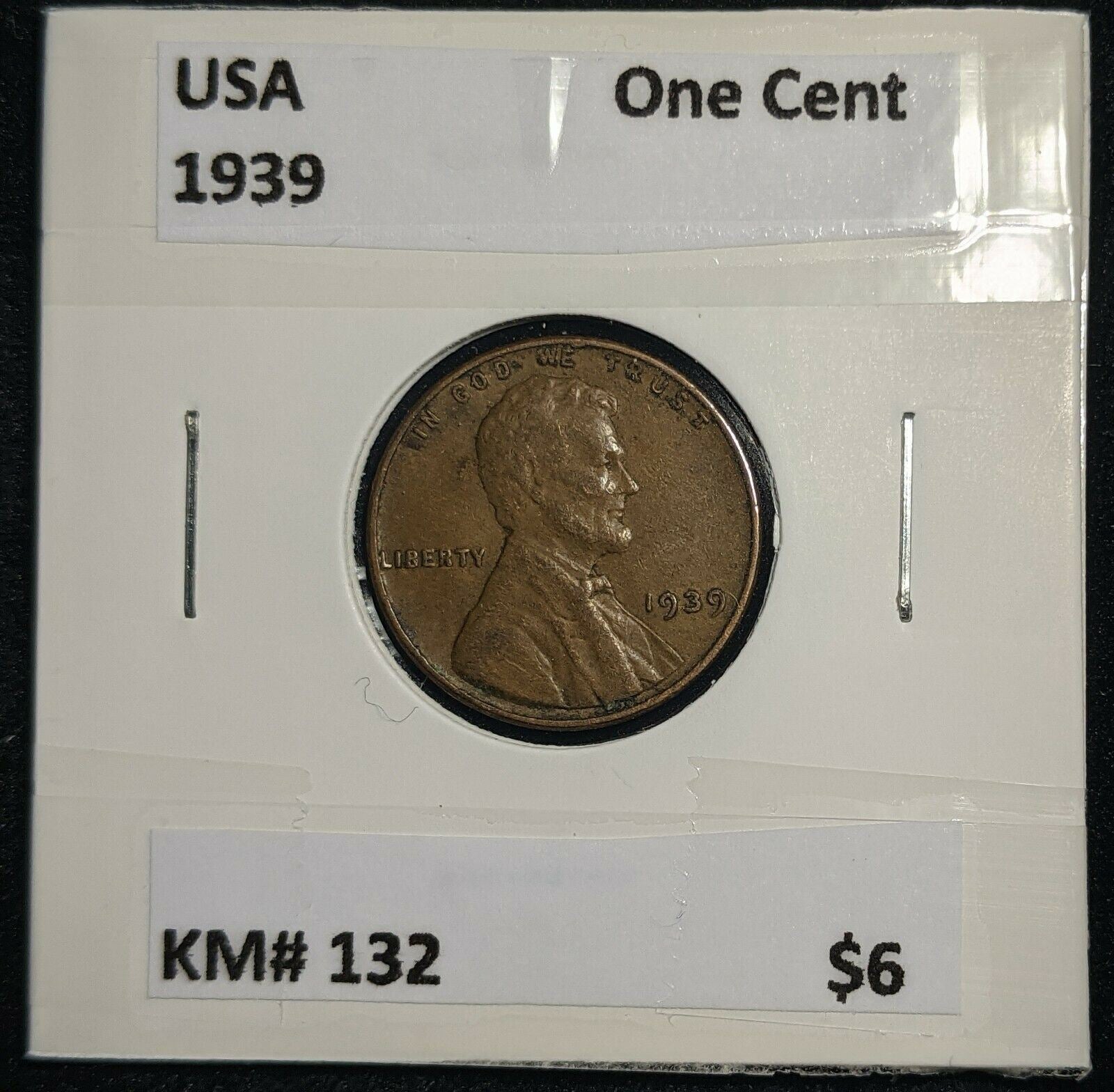 USA 1939 One Cent KM# 132 #334