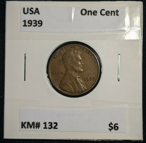 USA 1939 One Cent KM# 132 #334