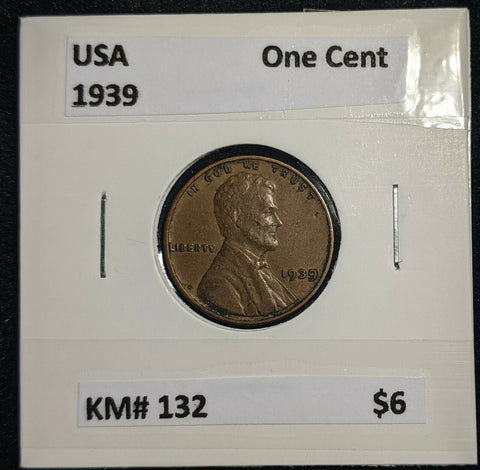 USA 1939 One Cent KM# 132 #316