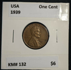 USA 1939 One Cent KM# 132 #370