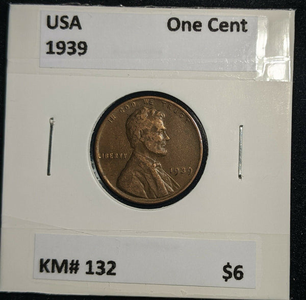 USA 1939 One Cent KM# 132 #350