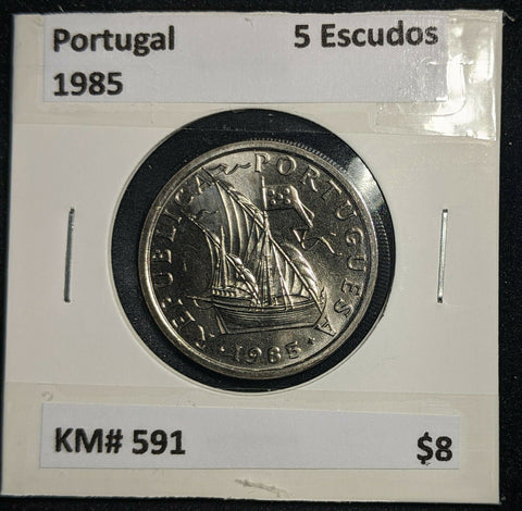 Portugal 1985 5 Escudos KM# 591 #970  #20C