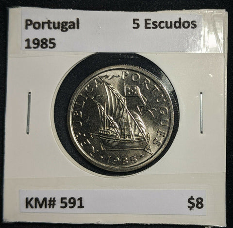 Portugal 1985 5 Escudos KM# 591 #963  #20C