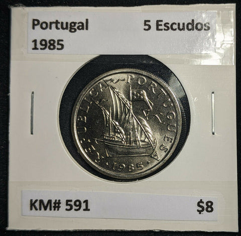 Portugal 1985 5 Escudos KM# 591 #997  #20C